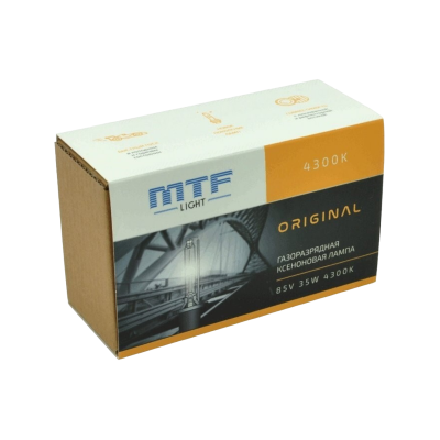 Ксеноновая лампа MTF Light / НB4 / P22d / 4300K / 3200Лм / 35Вт / теплый белый