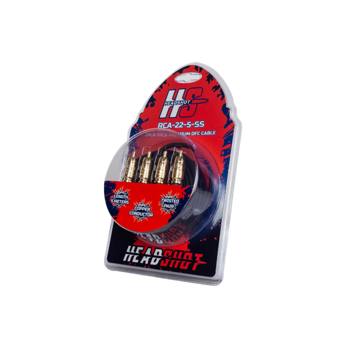 Кабель м/б Kicx Headshot RCA-22-5-SS