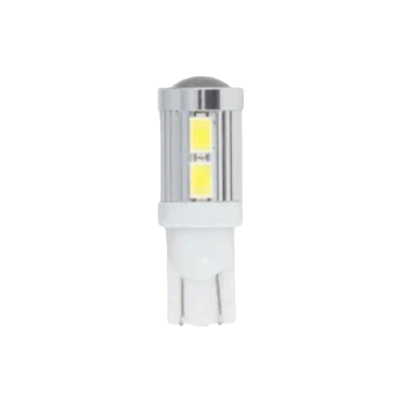 Светодиодная лампа AVS 10SMD 5730 / T10 (W5W) / W2.1×9.5d / 5000K / 90Лм / 1,8Вт / теплый белый
