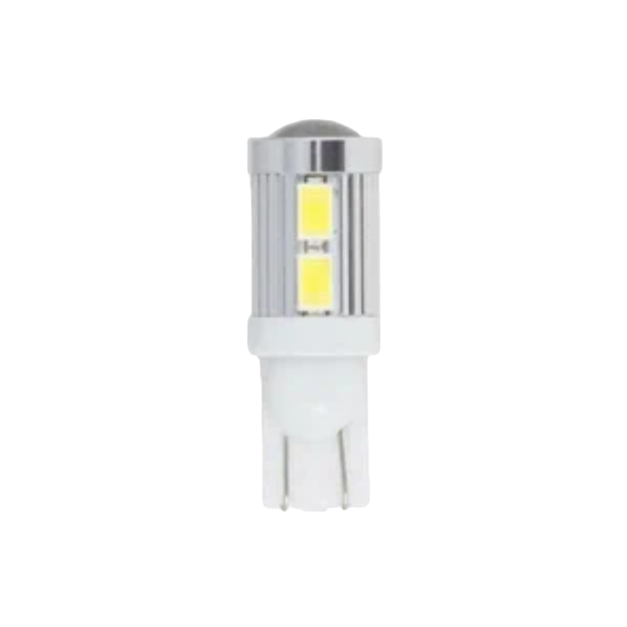 Светодиодная лампа AVS 10SMD 5730 / T10 (W5W) / W2.1×9.5d / 5000K / 90Лм / 1,8Вт / теплый белый