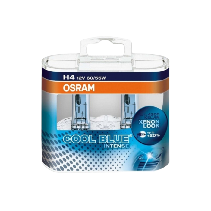 Галогенная лампа Osram Cool Blue Intense 64193CBI-HCB / H4 / P43t / 4200K / 1650Лм / 60Вт / теплый белый