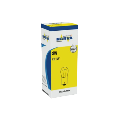 Лампа накаливания Narva Standard 176353000 / P21W / BA15s / 4000K / 1850Лм / 21Вт / холодный белый