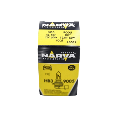 Галогенная лампа Narva Standard 480053000 / HB3 / P20d / 3200K / 10Лм / 60Вт / теплый белый