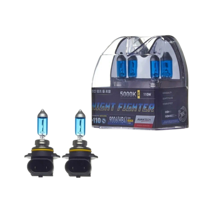 Комплект галогенных ламп Avantech +110 AB5006 / HB4 / P22d / 5000K / 1095Лм / 55Вт / теплый белый