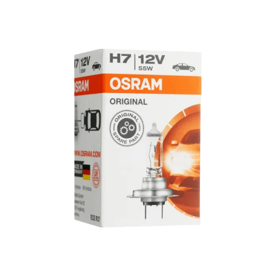Галогенная лампа Osram Original 64210 / H7 / PX26d / 3200K / 1500Лм / 55Вт / теплый белый