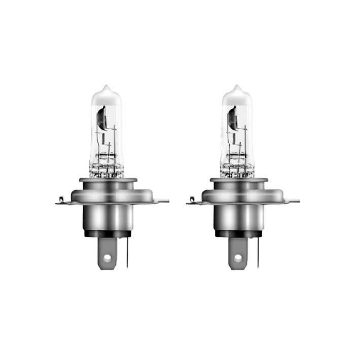 Комплект галогенных ламп Osram Night Breaker Silver 64193NBS-HCB +100 / H4 / P43t / 3200K / 1750Лм / 60Вт / теплый белый