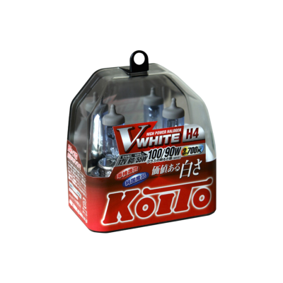 Галогенная лампа Koito Whitebeam Vwhite / H4 / P43t / 3700K / 1600Лм / 55-60Вт/90-100Вт / теплый белый