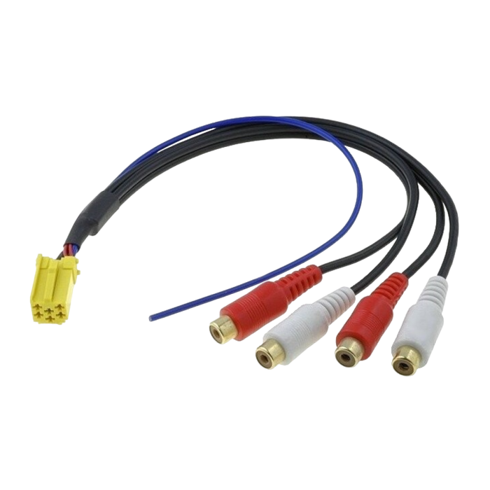 Разъем mini ISO 4RCA/5RCA/LD-01 желтый линейный выход Lada (пар)