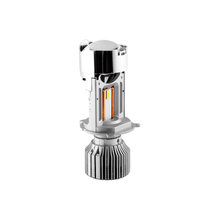 Светодиодная лампа LED MTF Light MiniLENS MH4K5E / H4/H19 / {P43t, PU43t} / 5500K / 5000Лм / 50Вт / холодный белый