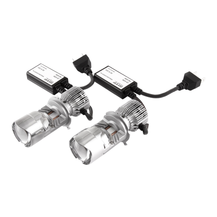 Комплект светодиодных ламп LED MTF Light MiniLENS MH4K5E / H4/H19 / {P43t, PU43t} / 5500K / 5000Лм / 50Вт / холодный белый