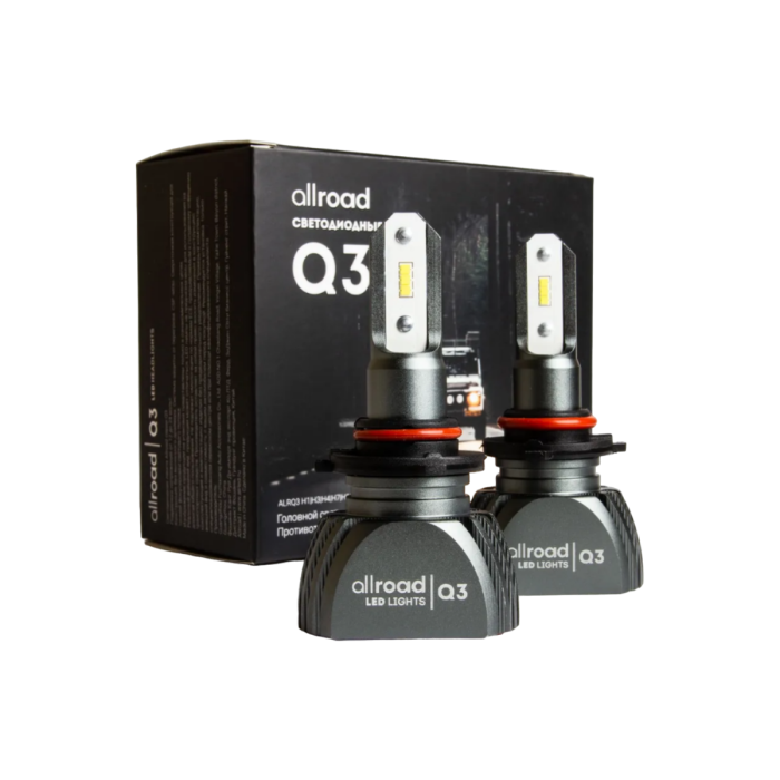 Комплект светодиодных ламп Allroad ALRQ3HB34 / HB3/HB4 / {P20d, P22d} / 6000K / 2200Лм / 20Вт / холодный белый