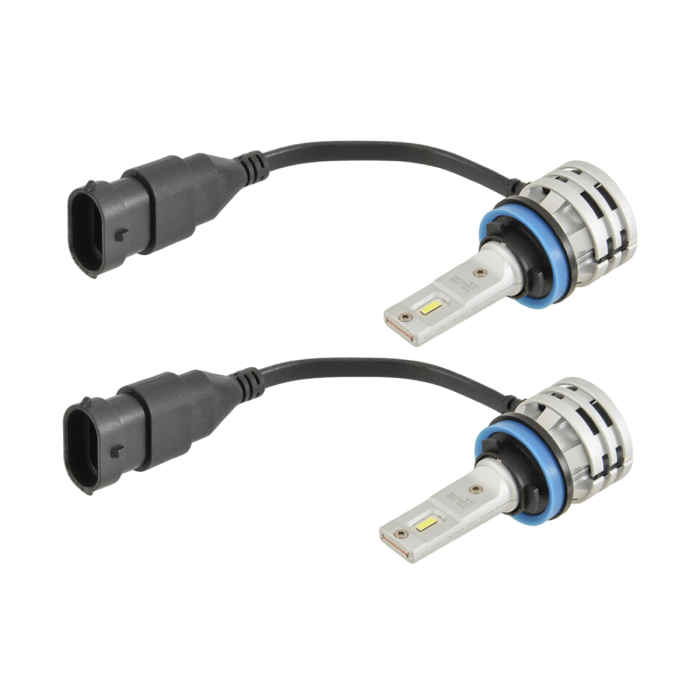 Комплект светодиодных ламп Philips Ultinon Essential LED / H11 / PGJ19 / 6500K / 1550Лм / 24Вт / холодный белый